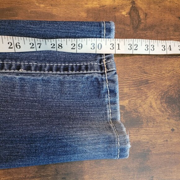 Vanity Jeans Size 26 Emma Curvy Low Rise Straight Thick Stitch Button Flaps - Picture 9 of 11